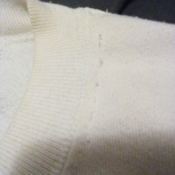 Vintage Jerzees Cardinal and Bow Embroidered White Long Sleeve Sweater Size XL - Picture 12 of 16